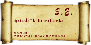 Spisák Ermelinda névjegykártya